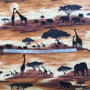 Silhouettes on African animals by Timeless Treasures C047 Silhouettes on African animals by Timeless Treasures C047